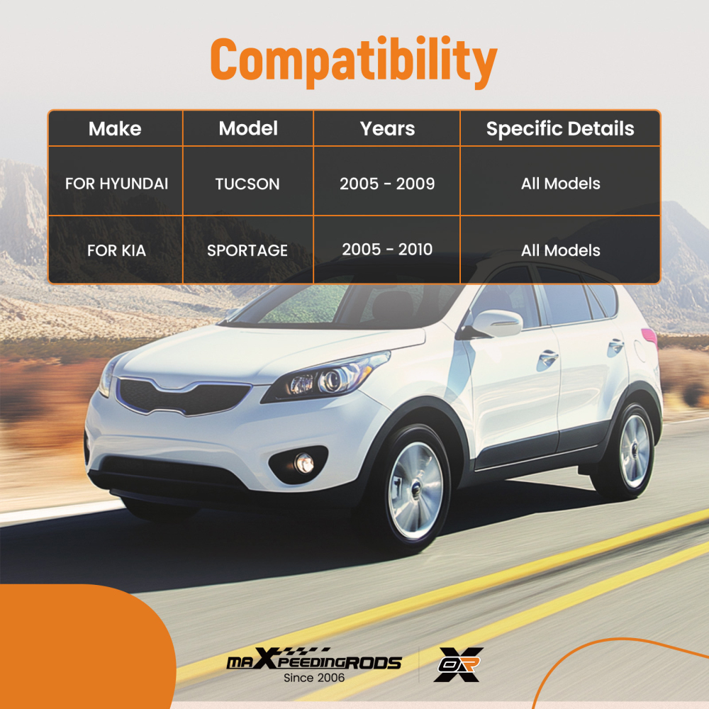 14pc Front Lower Control Arm w/Ball Joint Sway Bar compatible for Hyundai Tucson 2005-2009