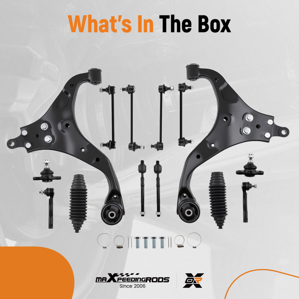 14pc Front Lower Control Arm w/Ball Joint Sway Bar compatible for Hyundai Tucson 2005-2009