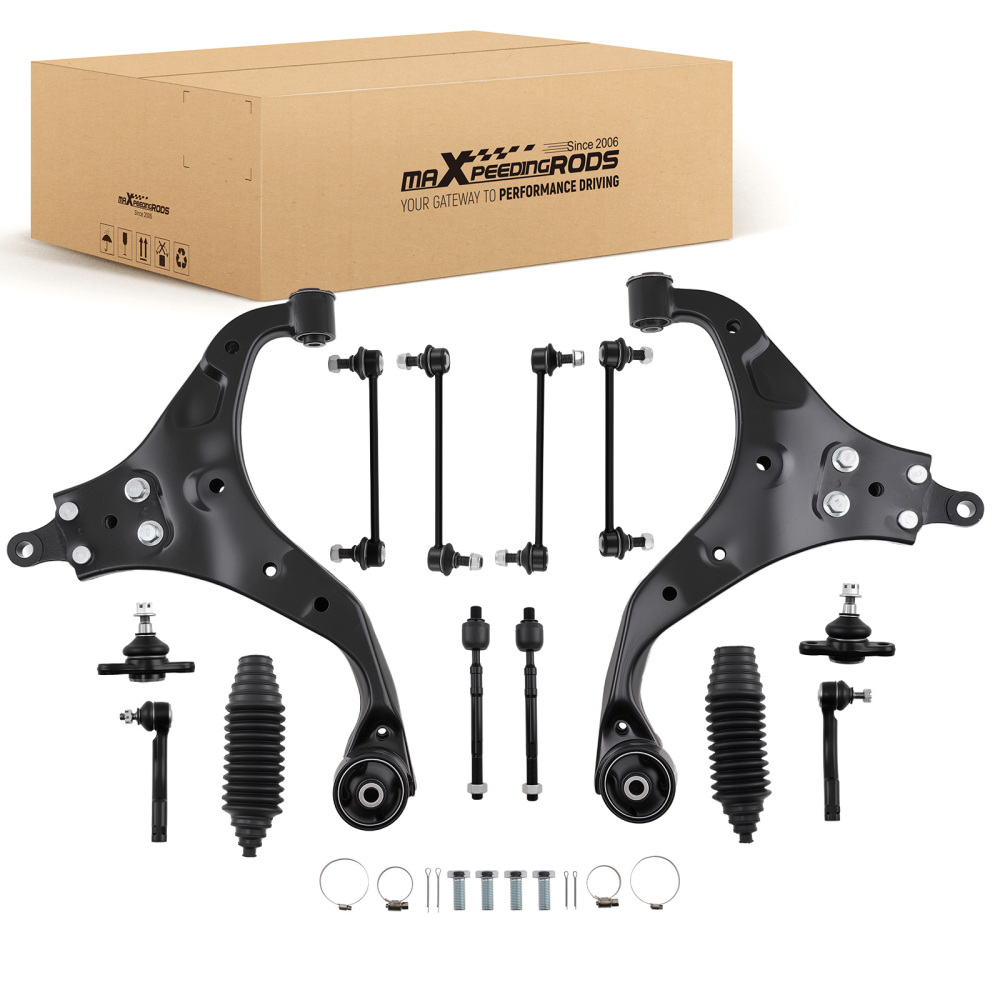 14pc Front Lower Control Arm w/Ball Joint Sway Bar compatible for Hyundai Tucson 2005-2009