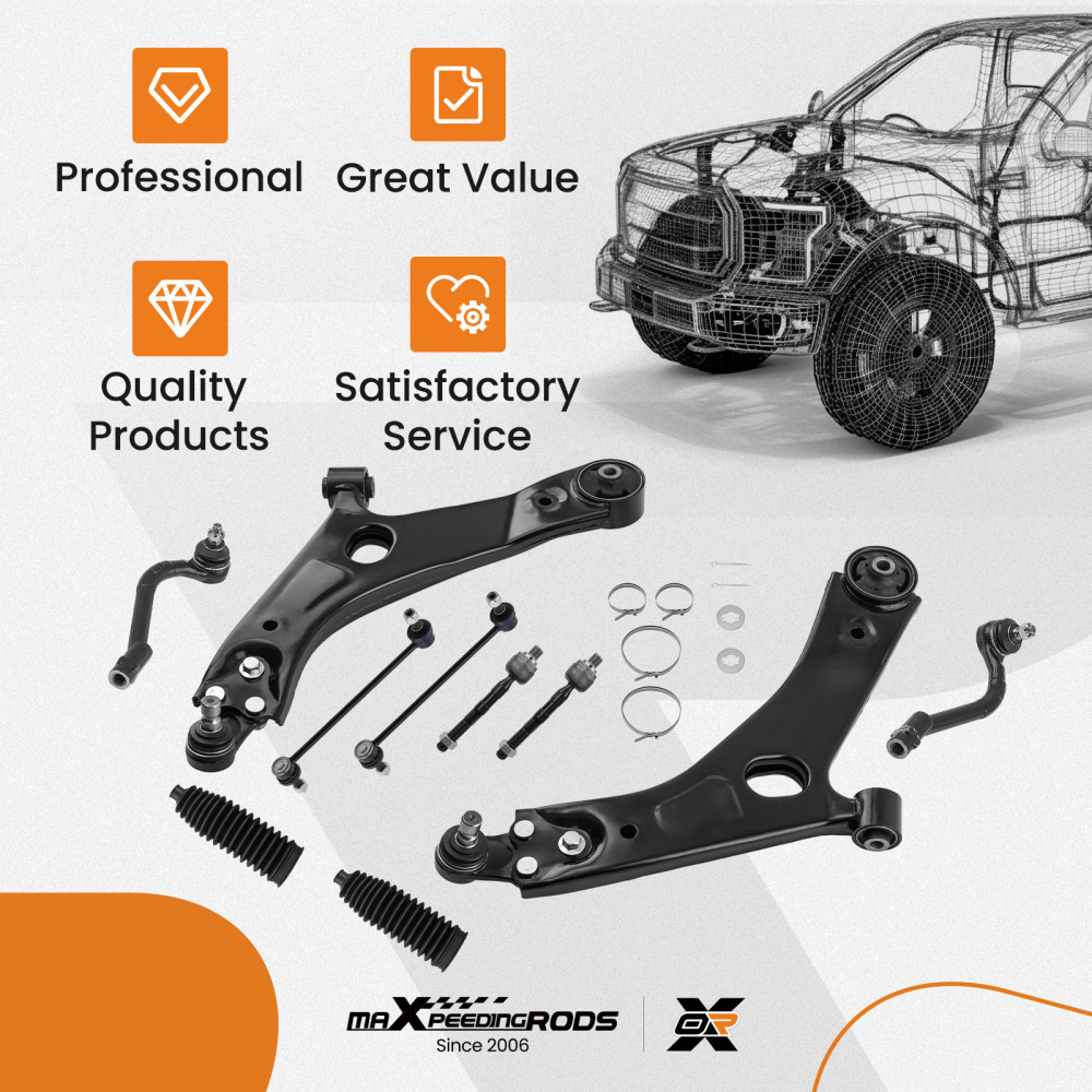 maXpeedingrods 10Pcs Front Suspension Kit Compatible for Kia Sportage 2011-2013