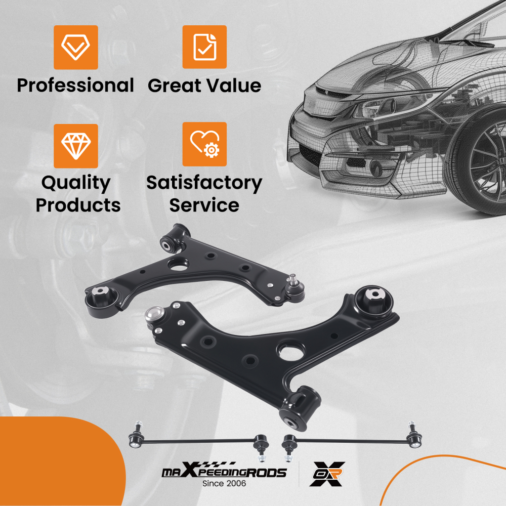 2x Control ArmBall Joint compatible for Vauxhall Corsa 1.3 1.7 CDTi 2006-2014