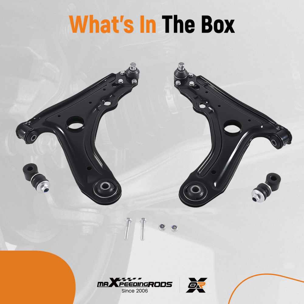 Front Lower Suspension Control Arms Sway Bar Links Kit compatible for VW Cabrio compatible for Golf Jetta