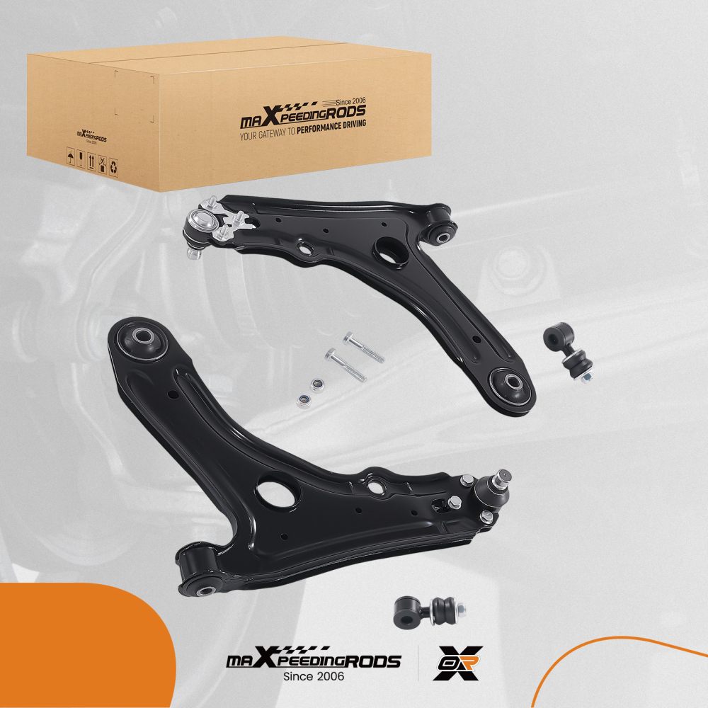Front Lower Suspension Control Arms Sway Bar Links Kit compatible for VW Cabrio compatible for Golf Jetta