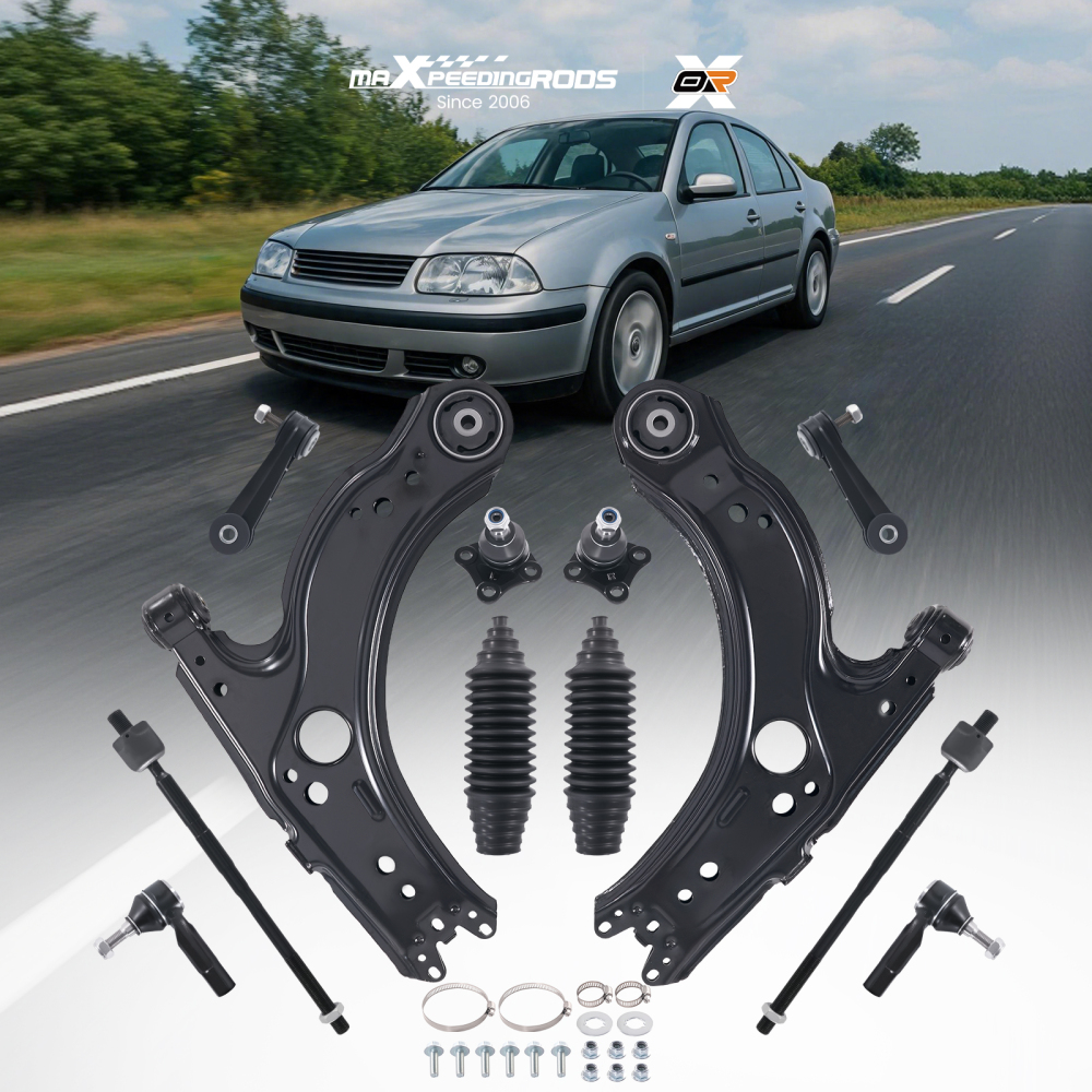 Front Lower Control Arms Sway Bar Kit for 1999 2000 compatible for Volkswagen Beetle compatible for Golf Jetta