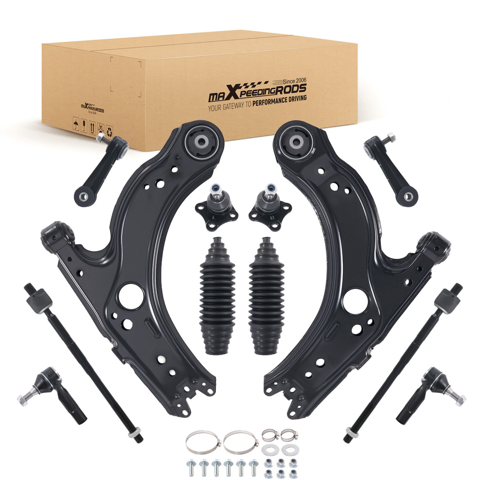 Front Lower Control Arms Sway Bar Kit for 1999 2000 compatible for Volkswagen Beetle compatible for Golf Jetta