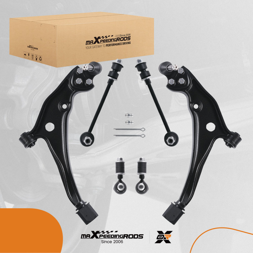 6PC Front Lower Control Arm Ball Joints Sway Bar compatible for Mercury Villager 1999-2002