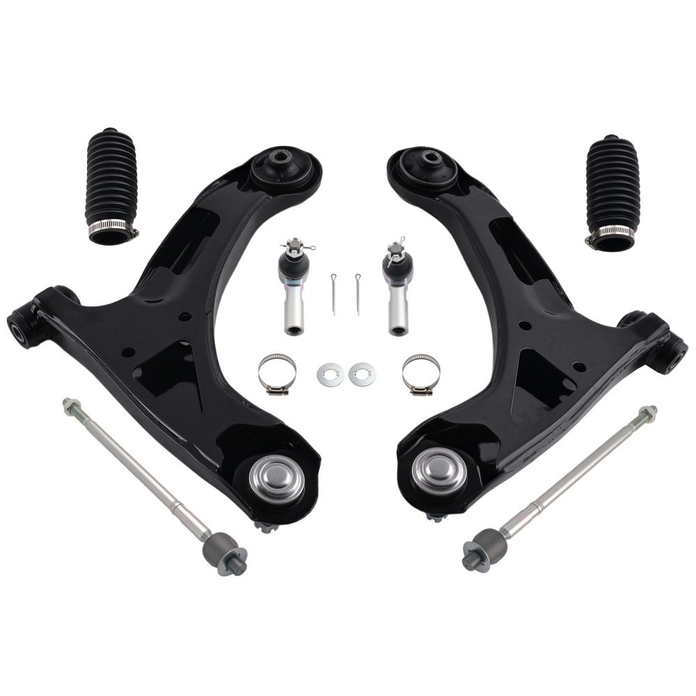 8PCFront Lower Control Arm Kit Tie Rod Ends compatible for Suzuki Grand Vitara 2006-2013