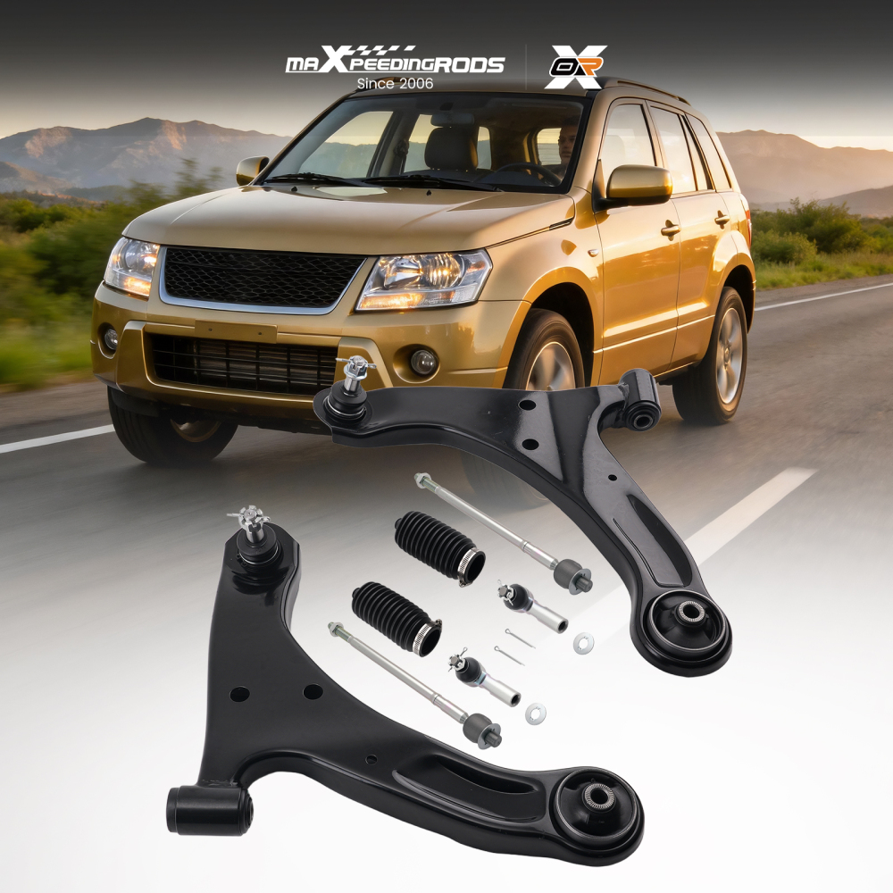 8PCFront Lower Control Arm Kit Tie Rod Ends compatible for Suzuki Grand Vitara 2006-2013