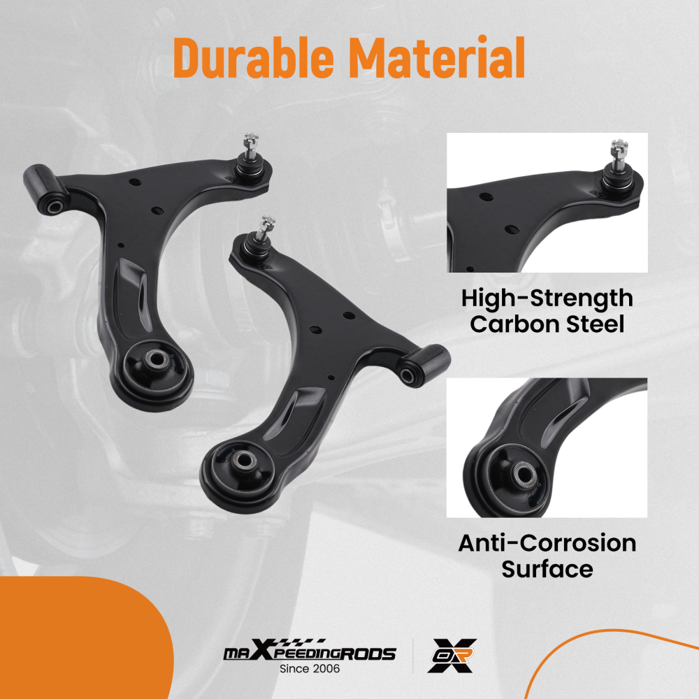 8PCFront Lower Control Arm Kit Tie Rod Ends compatible for Suzuki Grand Vitara 2006-2013