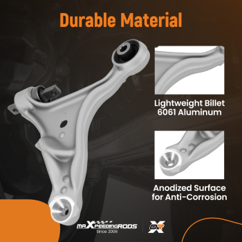 1pc Driver Lower Control Arm Front compatible for Volvo S60 V70 2001-2007 K640368 Aluminum