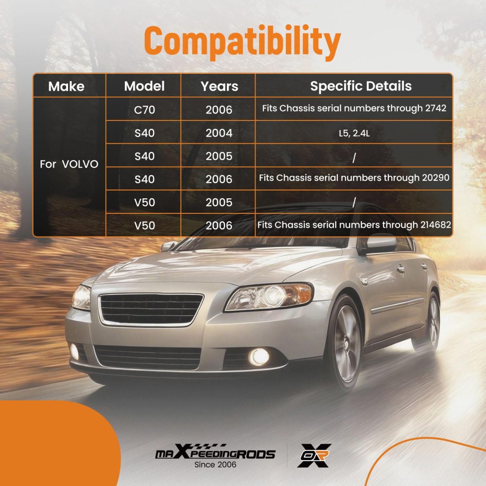 Control Arm Ball Joint Assembly compatible for Volvo S40 V50 C70 2004-2006 D10171 Kit