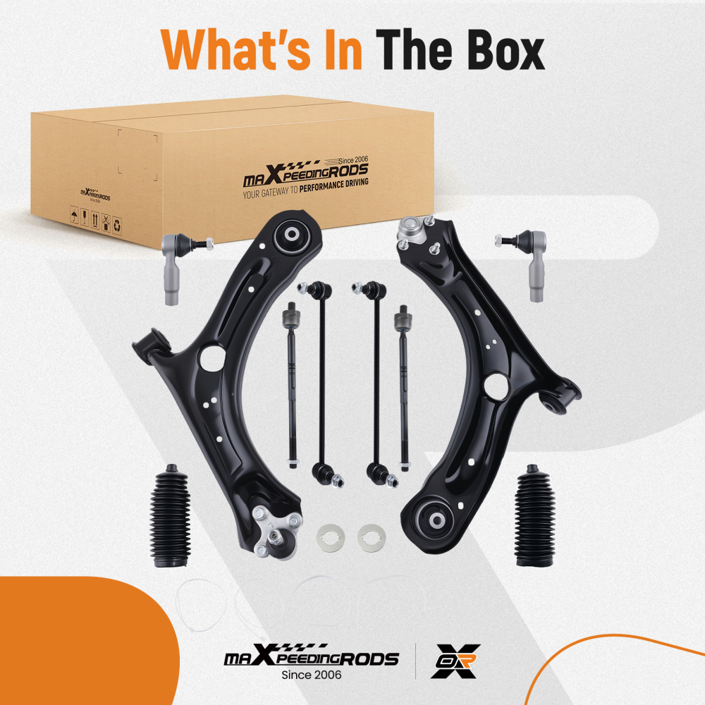 10Pc Front Suspension Kit Compatible for Volkswagen Beetle 2012–2019 & 2012–2022 Passat