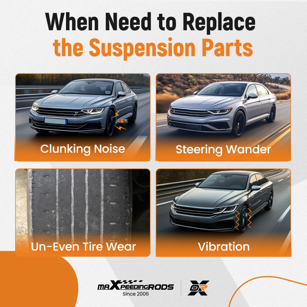 10Pc Front Suspension Kit Compatible for Volkswagen Beetle 2012–2019 & 2012–2022 Passat