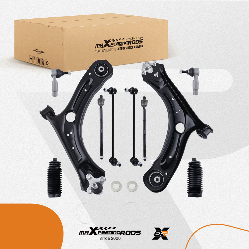 10Pc Front Suspension Kit Compatible for Volkswagen Beetle 2012–2019 & 2012–2022 Passat