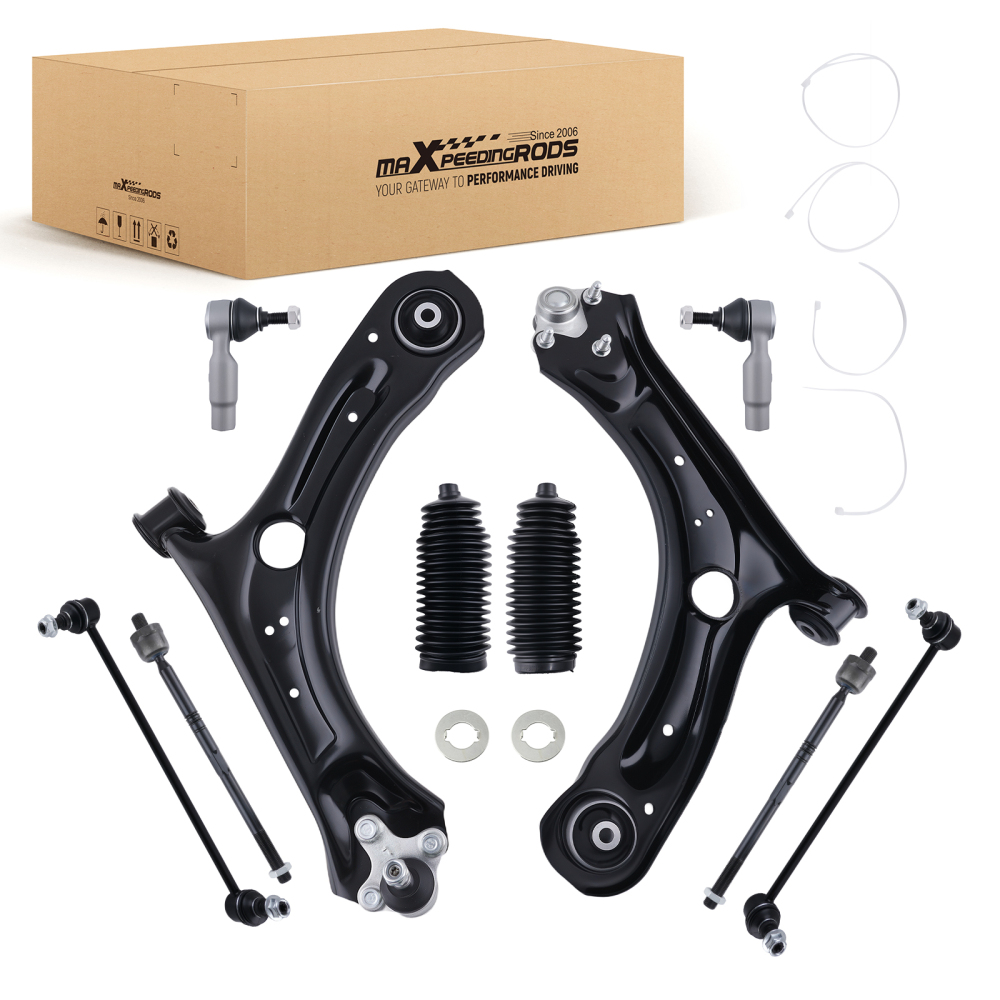 10Pc Front Suspension Kit Compatible for Volkswagen Beetle 2012–2019 & 2012–2022 Passat