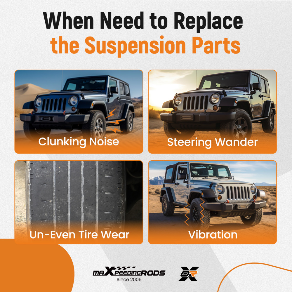 Front Suspension Control Arms Tie Rods Kit for 2007 - 2017 compatible for Jeep Wrangler JK 2018