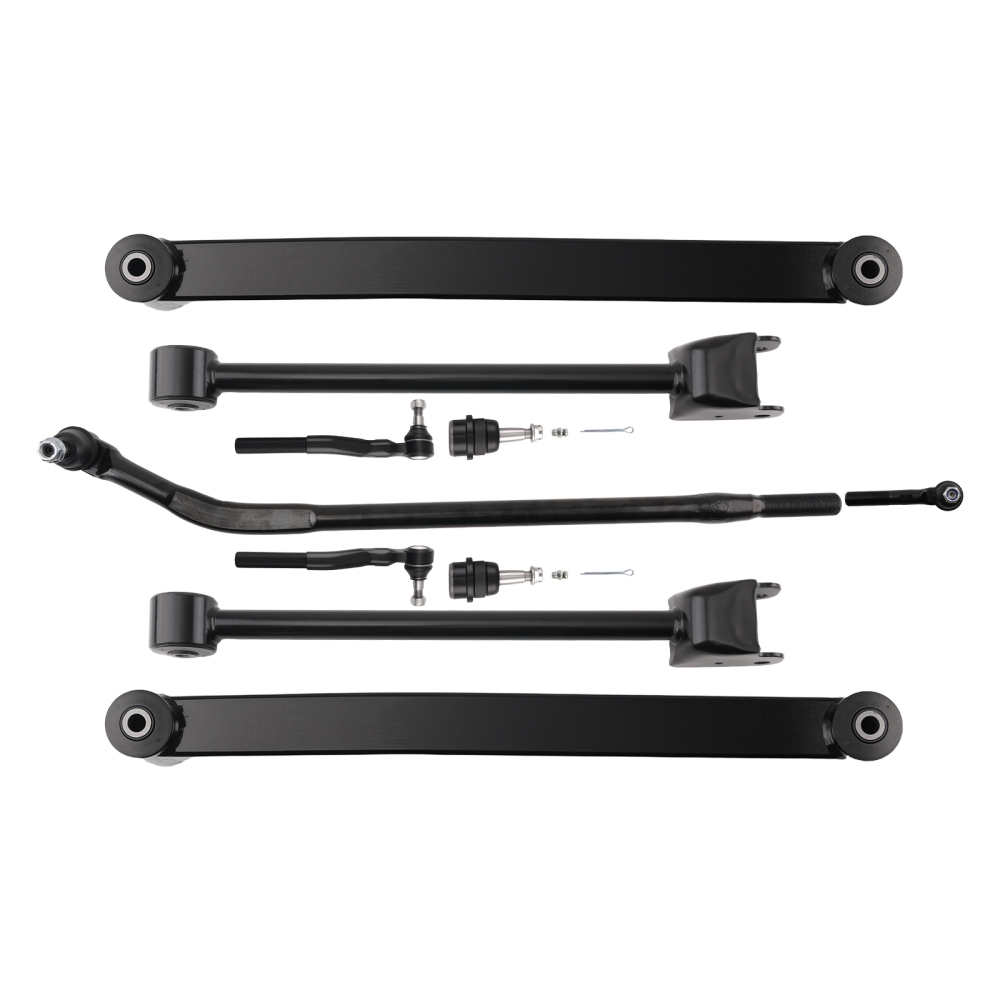 Front Upper Lower Control Arm Ball Joint Tie Rod compatible for Jeep Wrangler JK 2007-2018