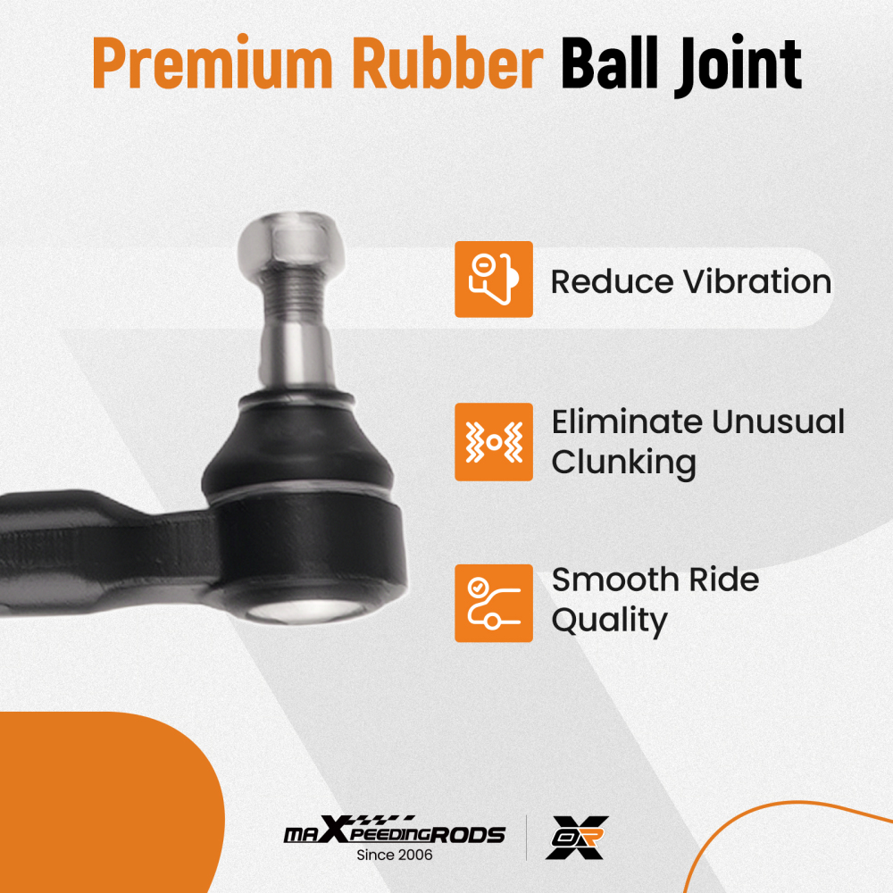 Front Upper Lower Control Arm Ball Joint Tie Rod compatible for Jeep Wrangler JK 2007-2018