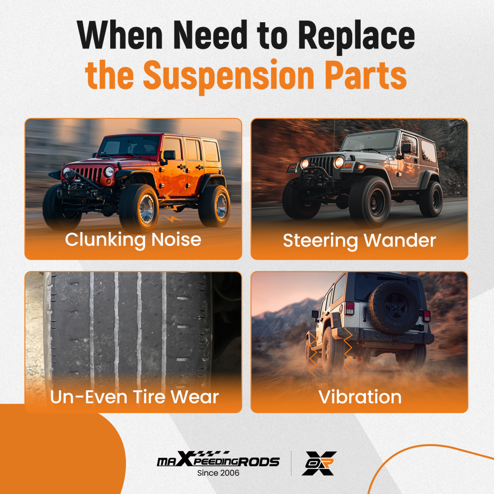 Front Upper Lower Control Arm Ball Joint Tie Rod compatible for Jeep Wrangler JK 2007-2018