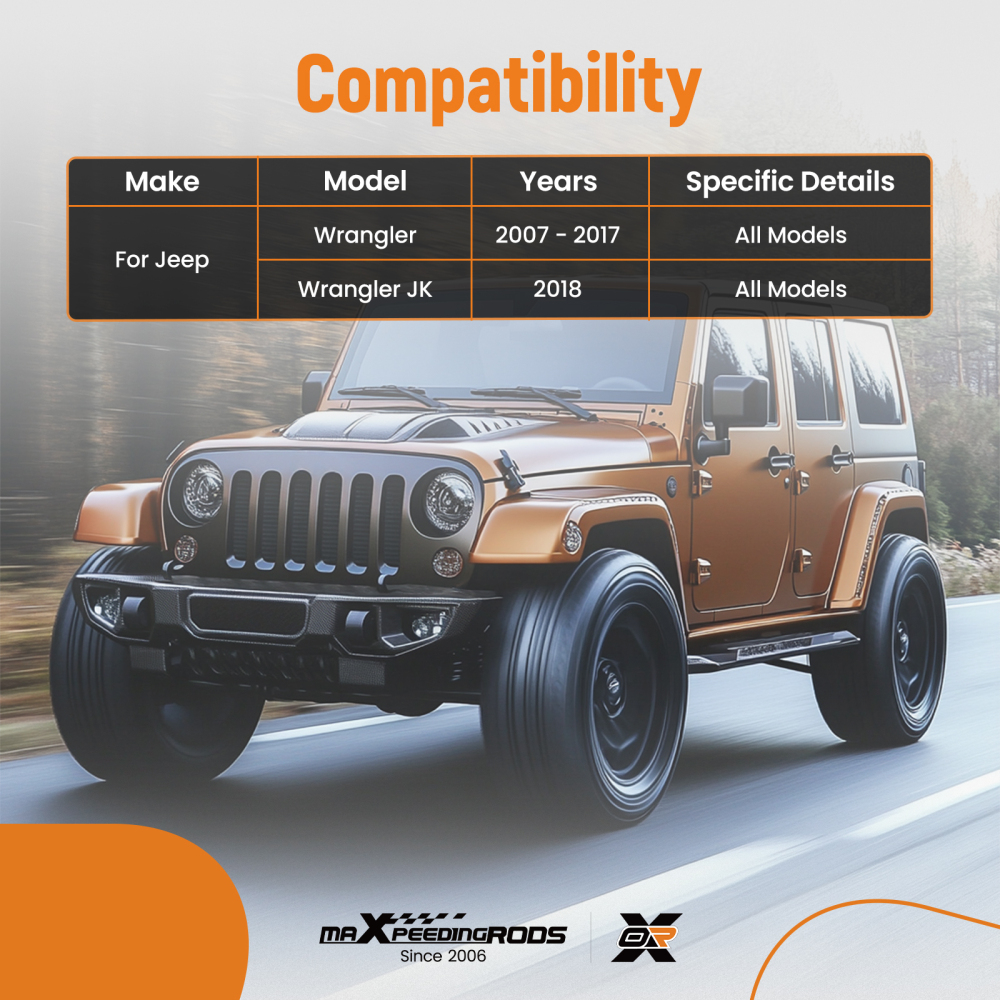 2pc Front Lower Control Arms for 2007 2008 2009 2010 -2017 2018 compatible for Jeep Wrangler JK