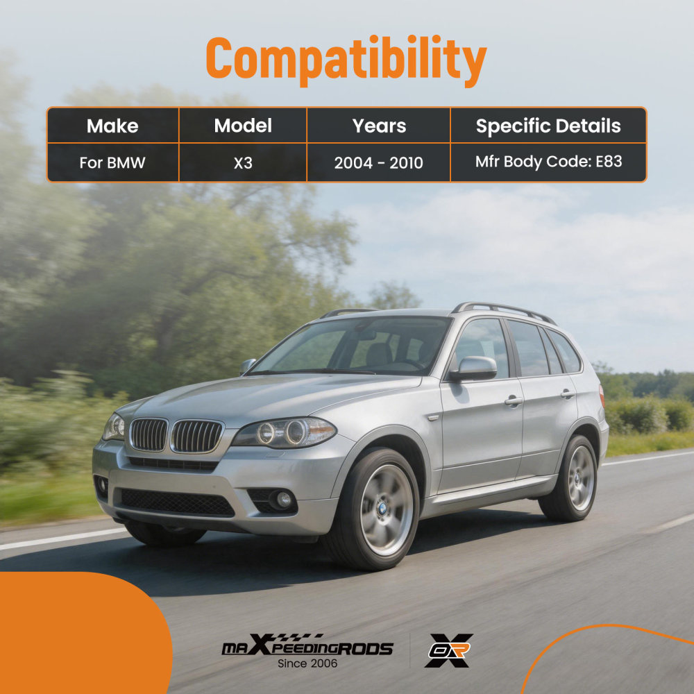 Front Lower Forward Rearward Control Arms Sway Bar Links for 2004 - 2010 compatible for BMW X3