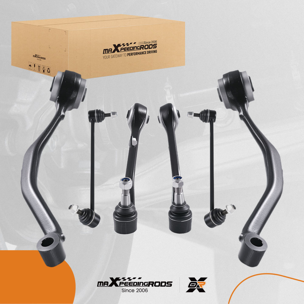 Front Lower Forward Rearward Control Arms Sway Bar Links for 2004 - 2010 compatible for BMW X3
