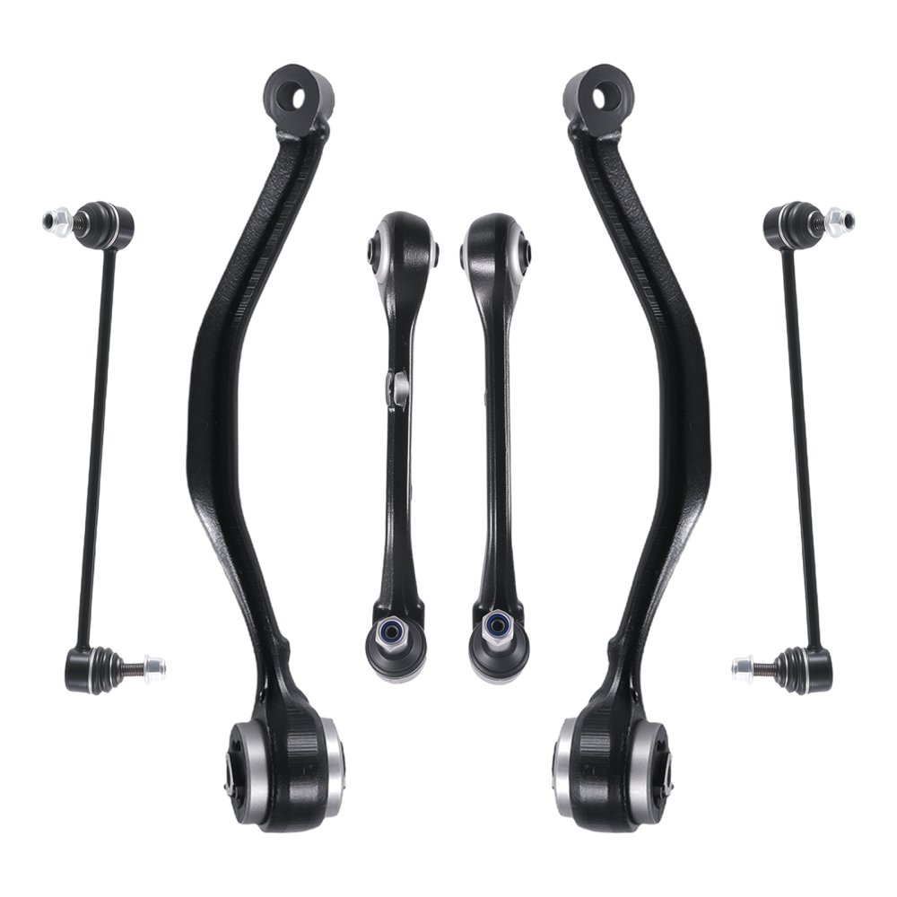 Front Lower Forward Rearward Control Arms Sway Bar Links for 2004 - 2010 compatible for BMW X3
