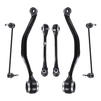 Front Lower Forward Rearward Control Arms Sway Bar Links for 2004 - 2010 compatible for BMW X3
