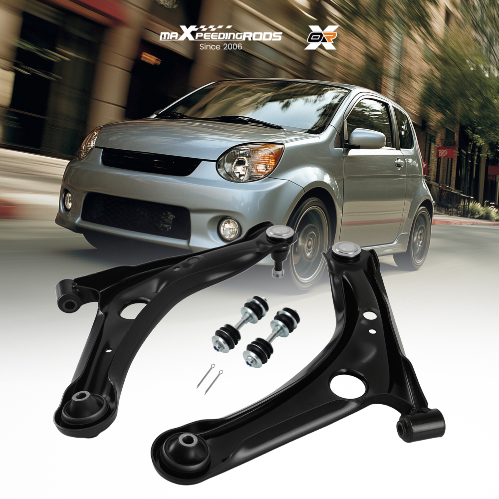 Front Lower Control Arms Set Stabilizer Sway Bar Link compatible for Scion xA xB 2004-2006