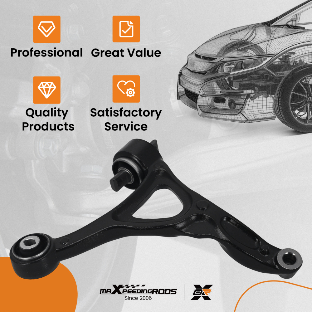 Front Lower Control Arm RH Suspension Arm compatible for Volvo XC90 03-14 Replace K640446