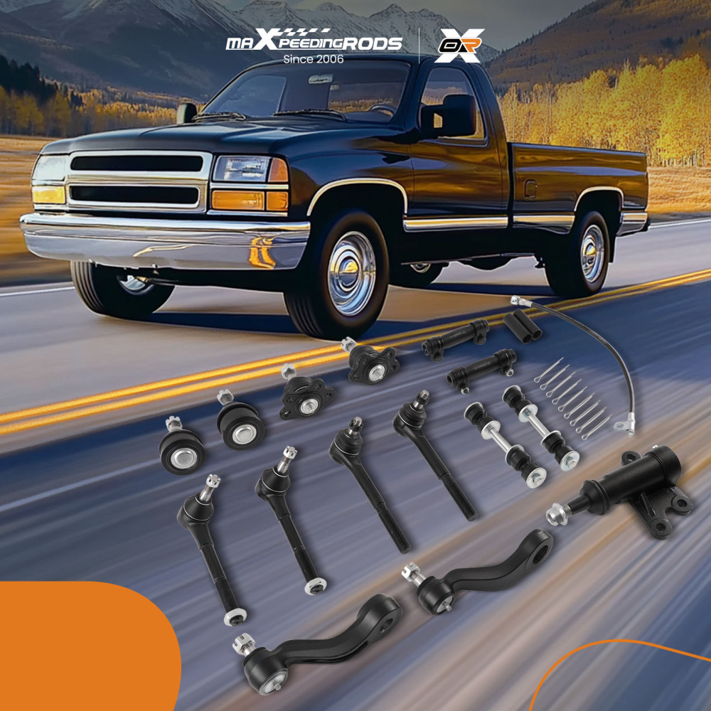 15x Front Upper Lower Ball Joints Idler Pitman Arm for 1993-2000 compatible for Chevy GMC C2500
