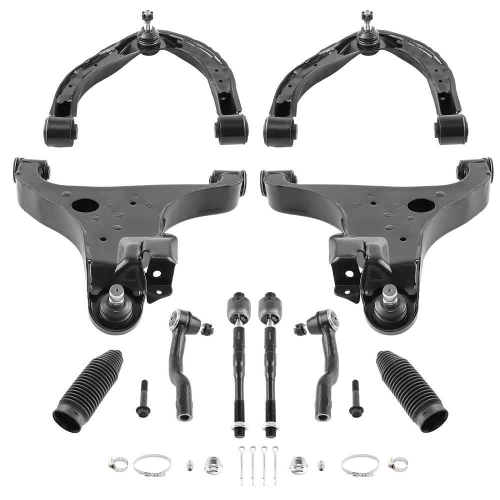 Front Strut w/ Coil Spring + Upper Lower Control Arms compatible for Nissan Titan 2004-2015