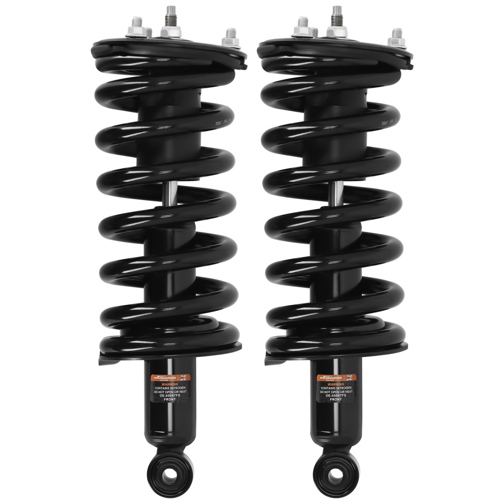 Front Strut w/ Coil Spring + Upper Lower Control Arms compatible for Nissan Titan 2004-2015