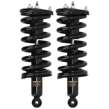 Front Strut w/ Coil Spring + Upper Lower Control Arms compatible for Nissan Titan 2004-2015