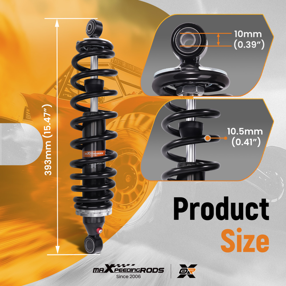 2x Rear Shocks Strut Absorber Kit compatible for Arctic Cat 400 TRV 2009-2014 450 2010-2012