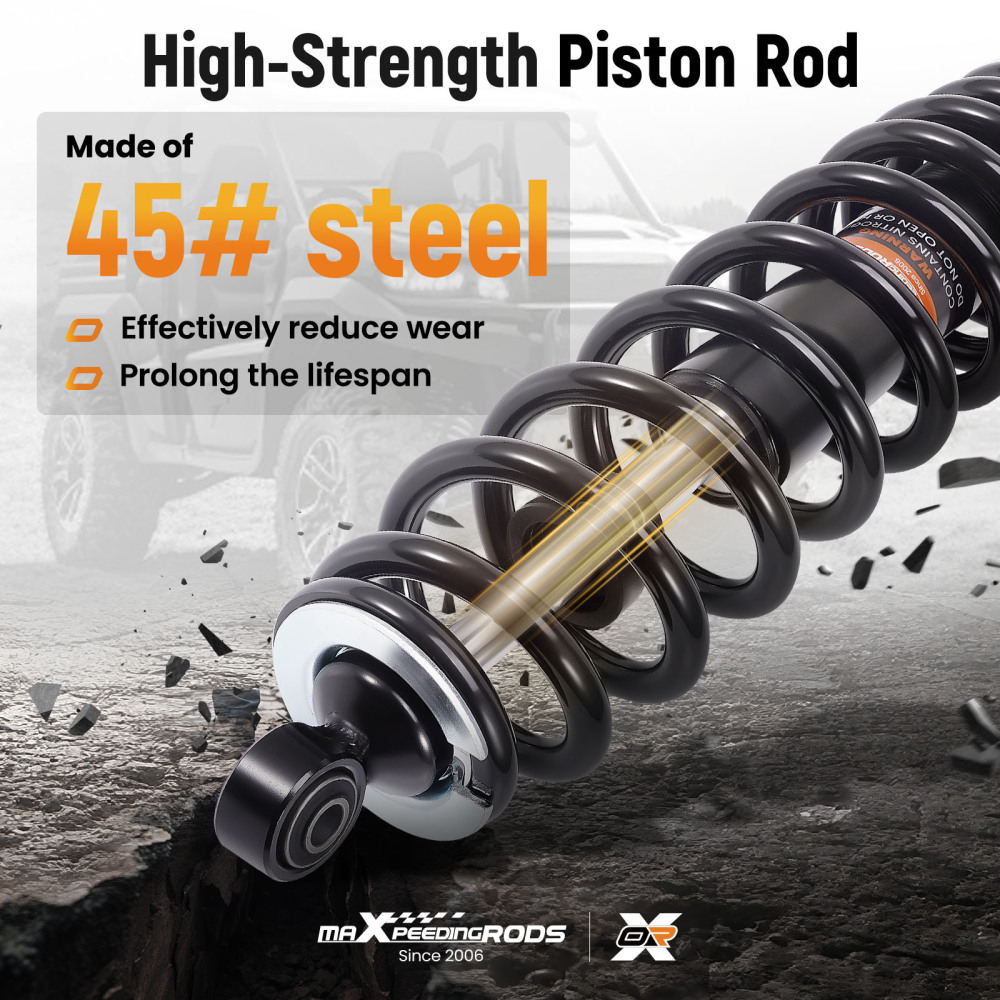 2x Rear Shocks Strut Absorber Kit compatible for Arctic Cat 400 TRV 2009-2014 450 2010-2012