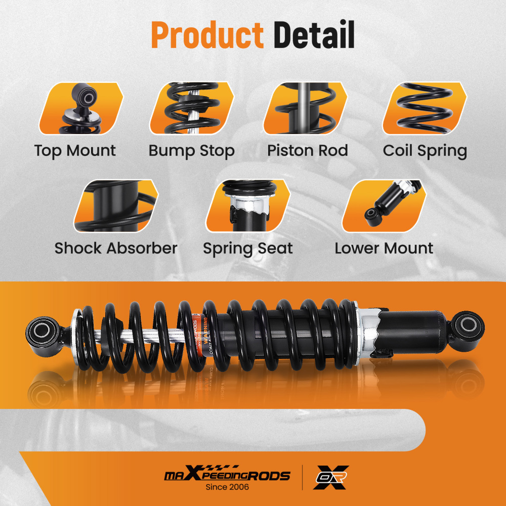 Rear Gas Shock Strut Absorber compatible for Honda FourTrax 300 2x4 1996-2000 TRX300