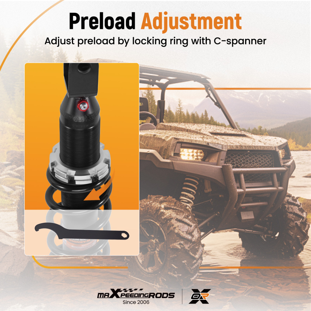 Rear Shock Strut Absorber Kit compatible for Honda Rancher 420 TRX420FA TRX420FE 2014-2023