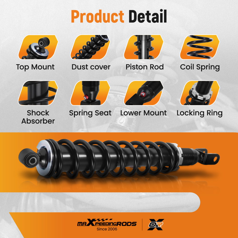 Rear Shock Strut Absorber Kit compatible for Honda Rancher 420 TRX420FA TRX420FE 2014-2023