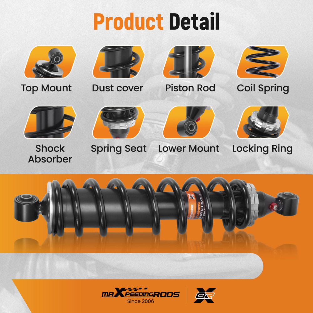 Rear Gas Shock Strut Absorber compatible for Kawasaki Brute Force 650 KVF650 2006-2013