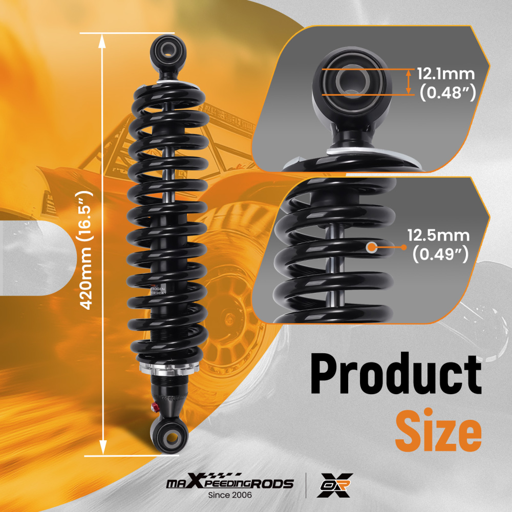 2x Rear Shocks Strut Absorber Kit compatible for Kawasaki Mule PRODX PRODXT 2016-2023