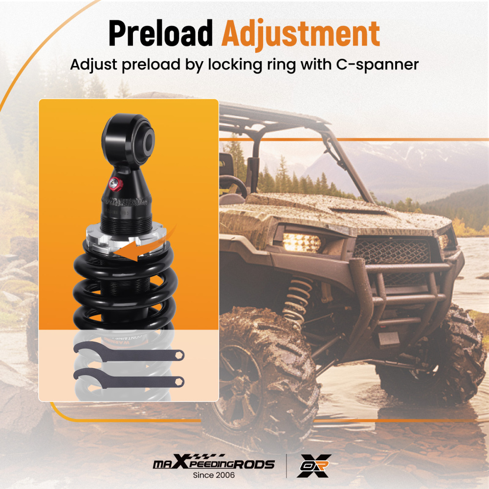 2x Rear Shocks Strut Absorber Kit compatible for Kawasaki Mule PRODX PRODXT 2016-2023