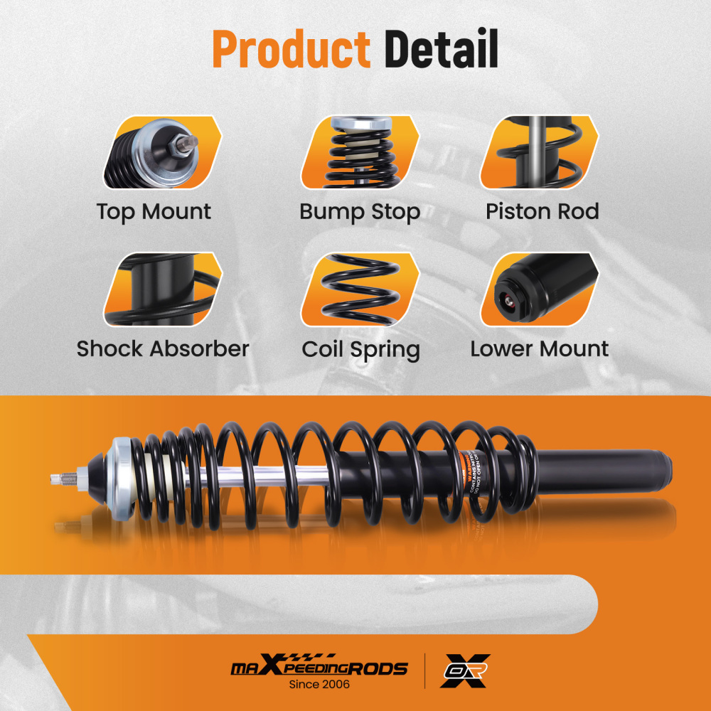 Pair Front Shocks Struts Compatible for Polaris Ranger 700 500 850 1000 2x4 4x4 compatible for Sportsman