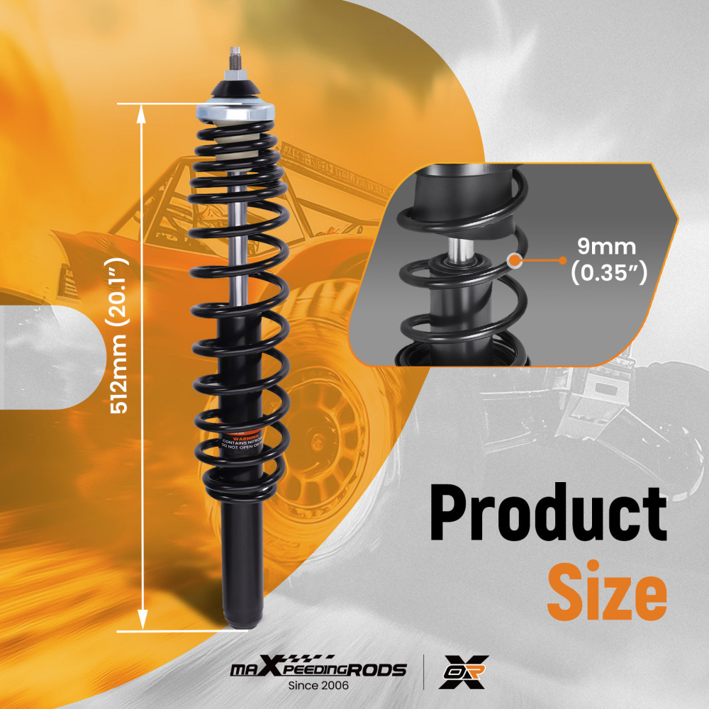 Pair Front Shocks Struts Compatible for Polaris Ranger 700 500 850 1000 2x4 4x4 compatible for Sportsman