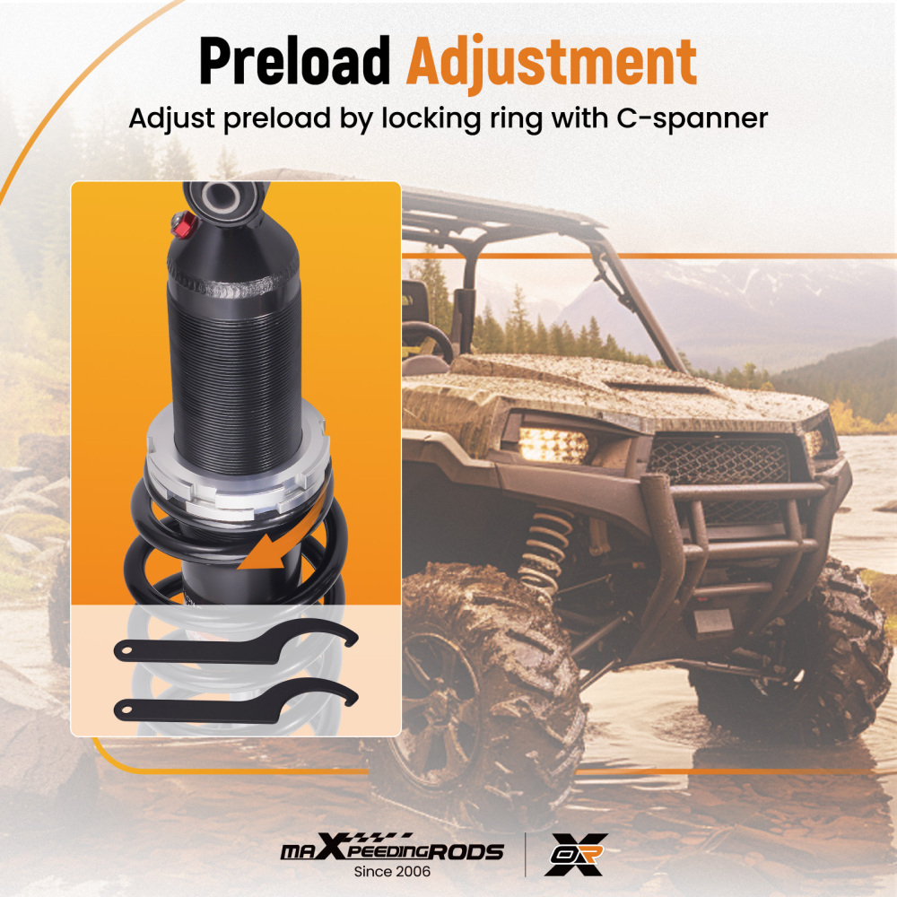 Rear Left/Right Shock Absorber compatible for Polaris Sportsman 450 4x4 16-24