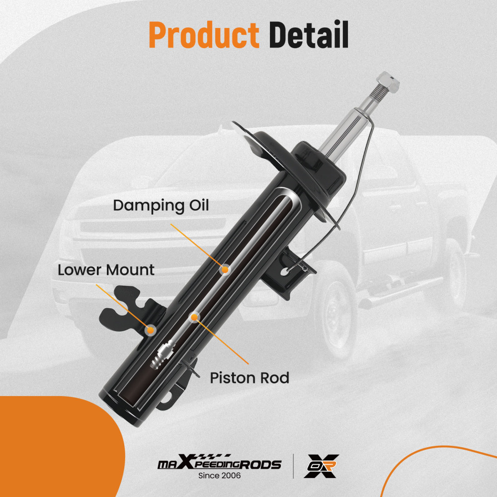 Front Shock Absorbers Shocks X2 compatible for Mini Convertible R52 Cooper S 2004-2006