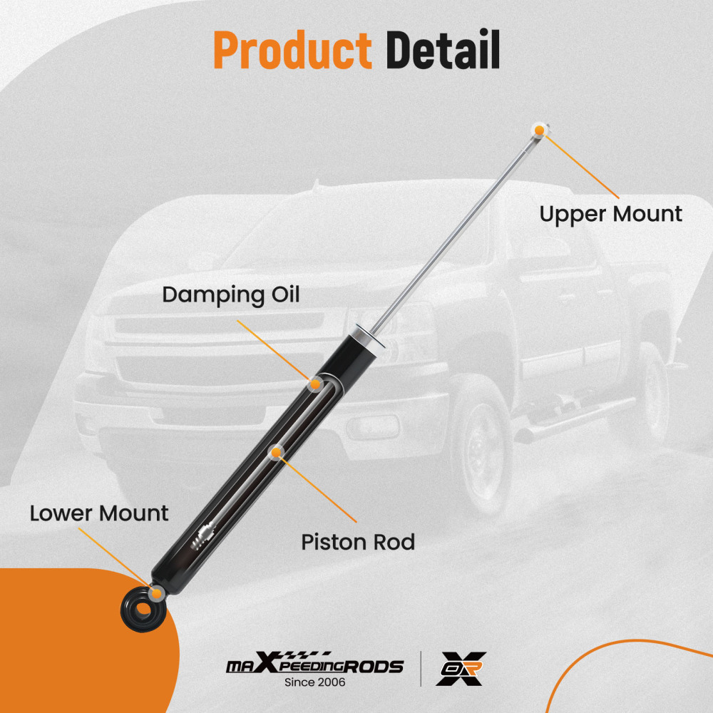 Rear Shock Absorbers compatible for Audi A4 A4 Avant (8E B7) 2004-2008 Shocks Shockers X2