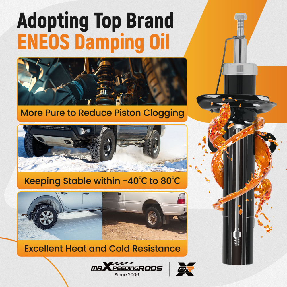 2x Shock Absorbers Front compatible for Jaguar X-Type I X400 2001-2009 334690 742025SP