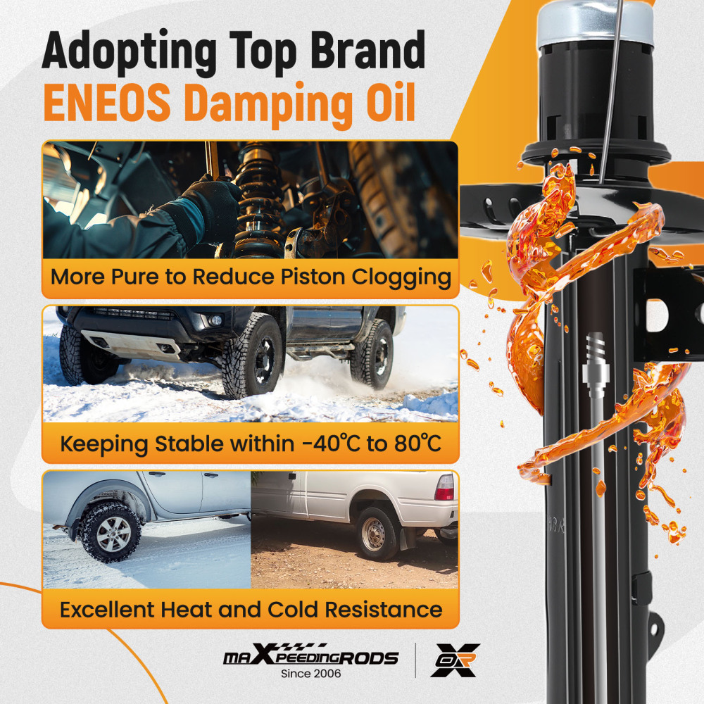 Pair Front Shocks Absorbers compatible for VW BORA (1J2) 98-05 1.9 TDI Left Right Shock