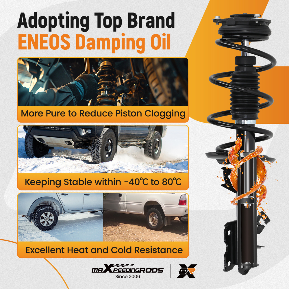 2pcs Front Left + Right Strut Spring compatible for Nissan Rogue compatible for FWD 2008-2012 172608